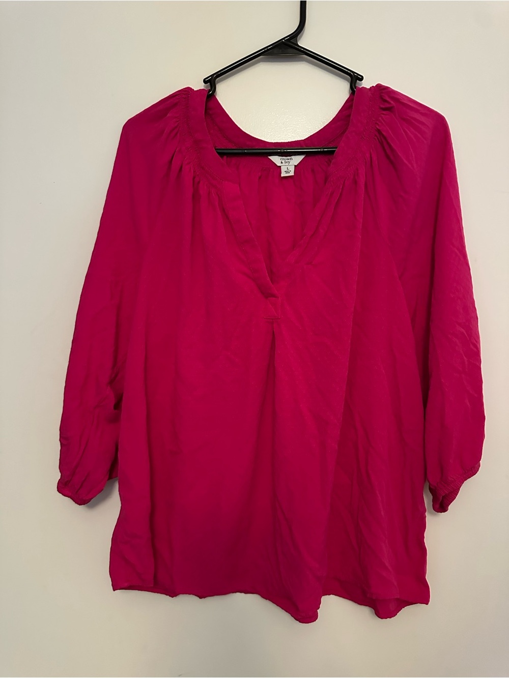 crown & ivy Hot Pink Blouse